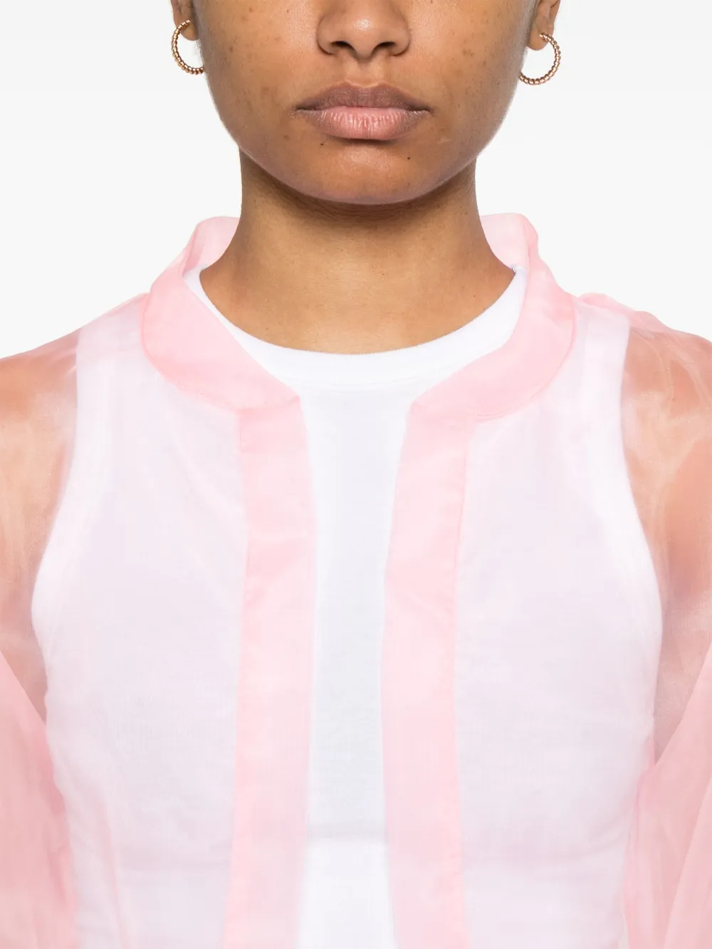 Twinset Organza Jacket In Pink