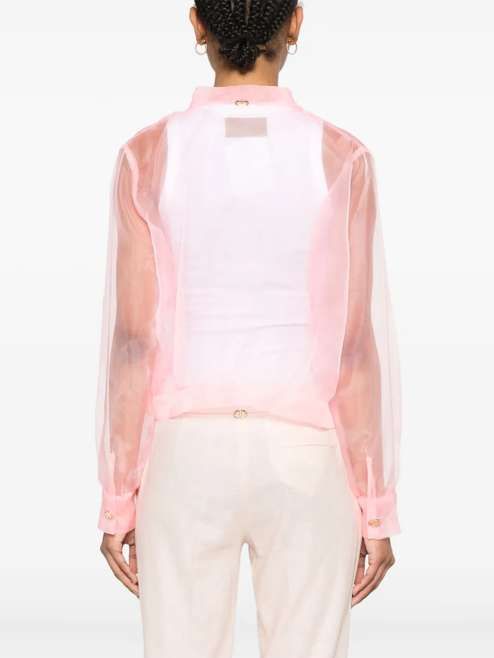 Twinset Organza Jacket In Pink