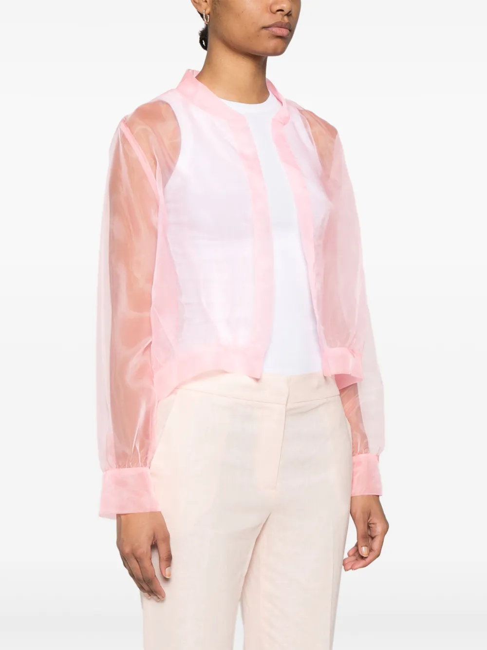 Twinset Organza Jacket In Pink