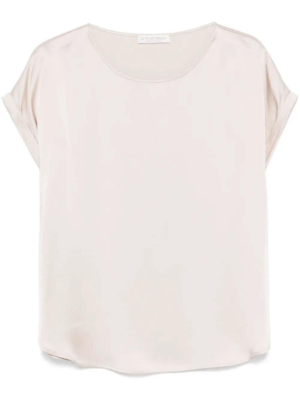 Le Tricot Perugia Satijnen blouse Grijs