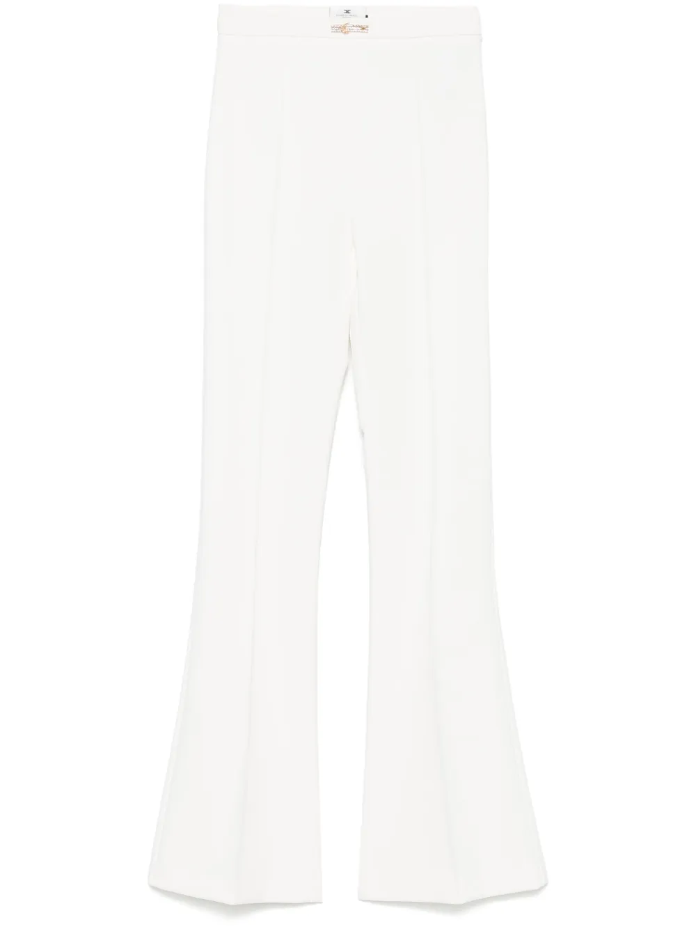 Elisabetta Franchi double-layer crepe flared trousers | White | Image 1