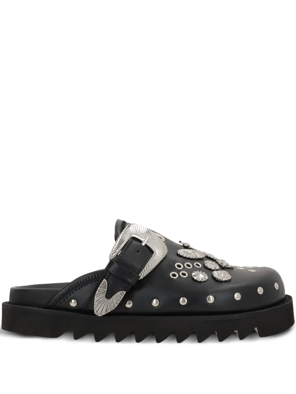Toga Pulla studded leather mules Black