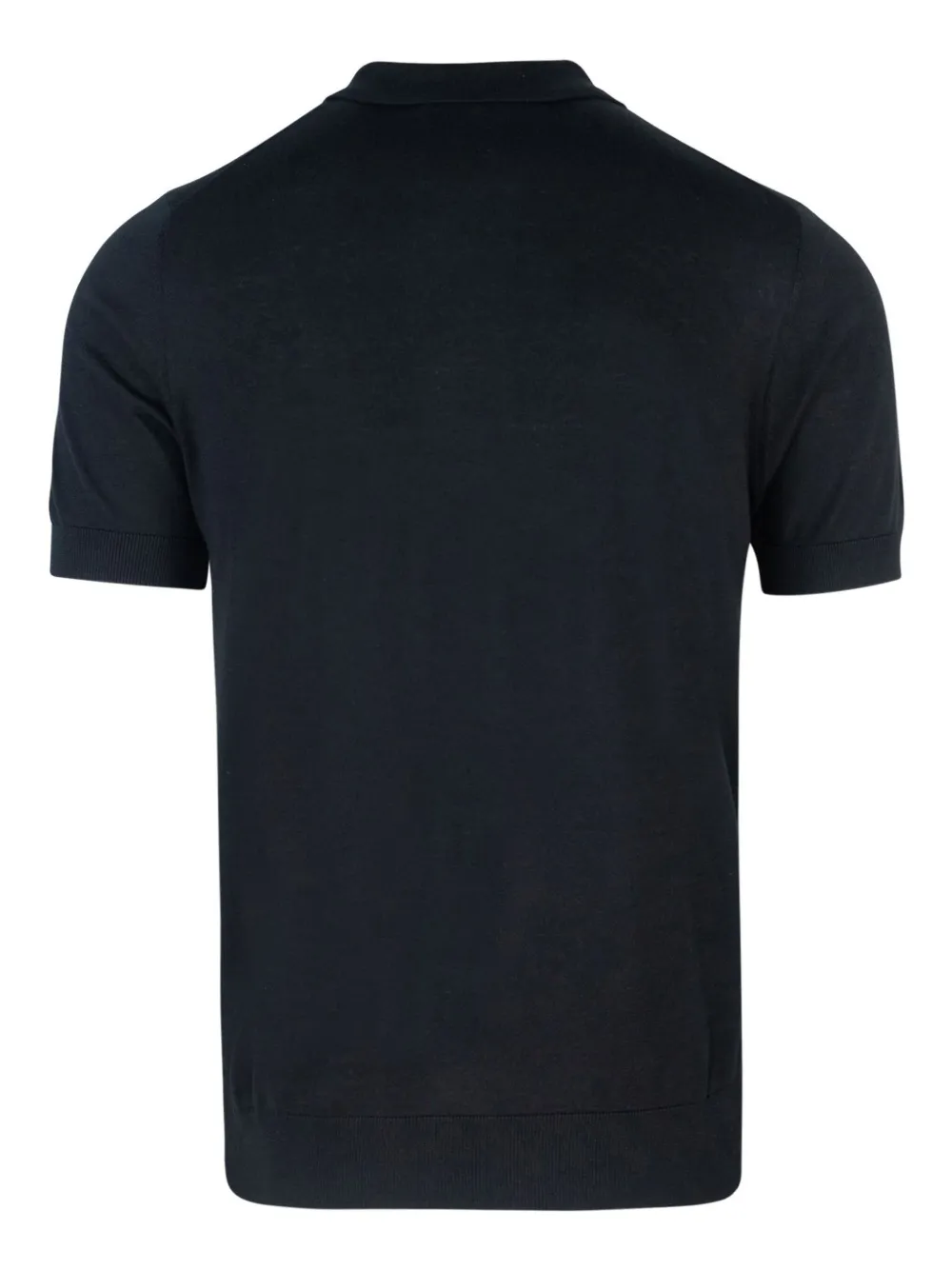 paolopecora Paolo Pecora Fijngebreid poloshirt - Zwart