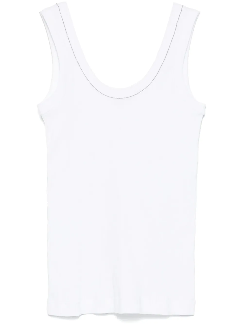 Brunello Cucinelli ribbed tank top | White | Image 1