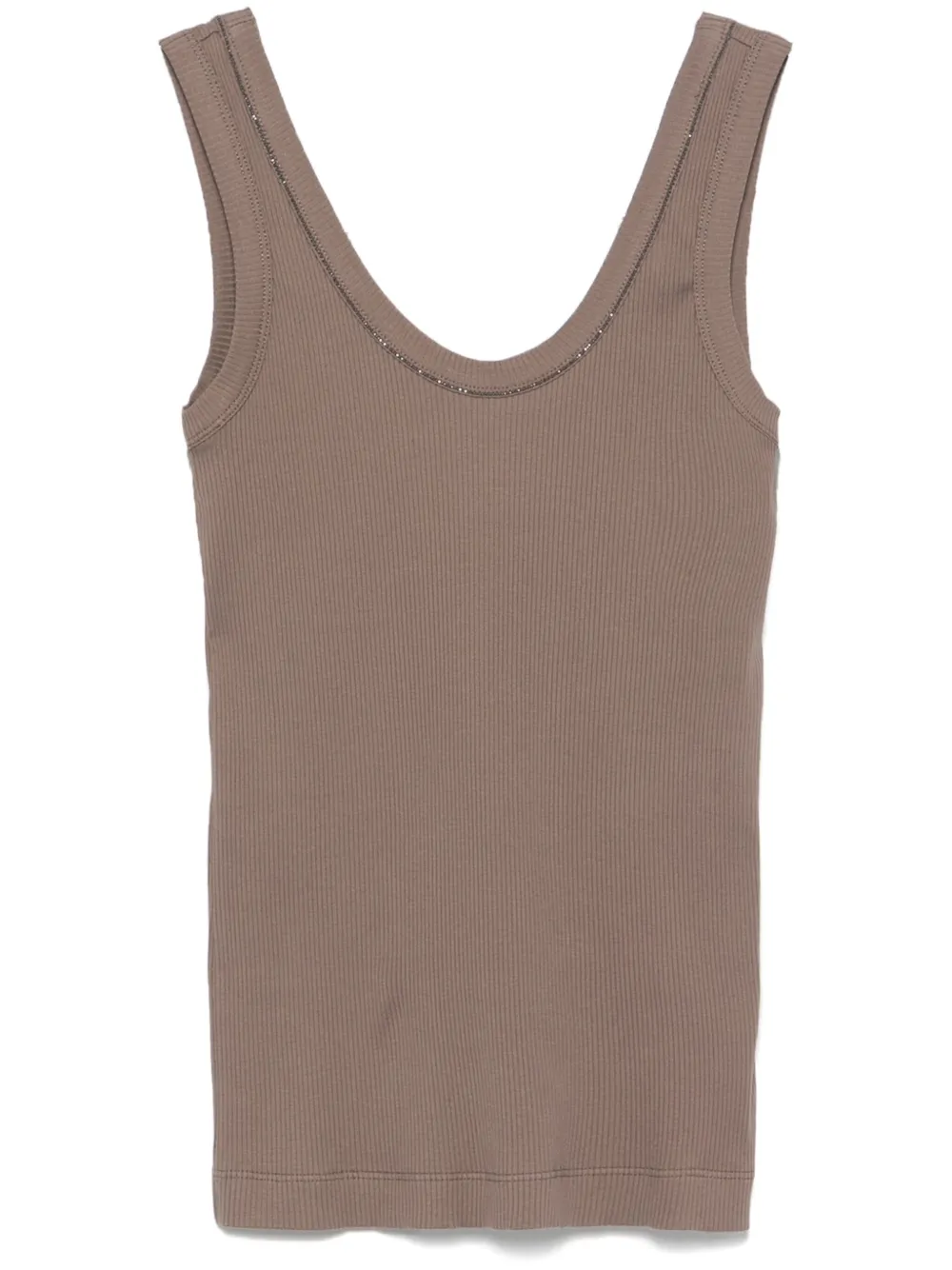 Brunello Cucinelli ribbed tank top | Brown | Image 1