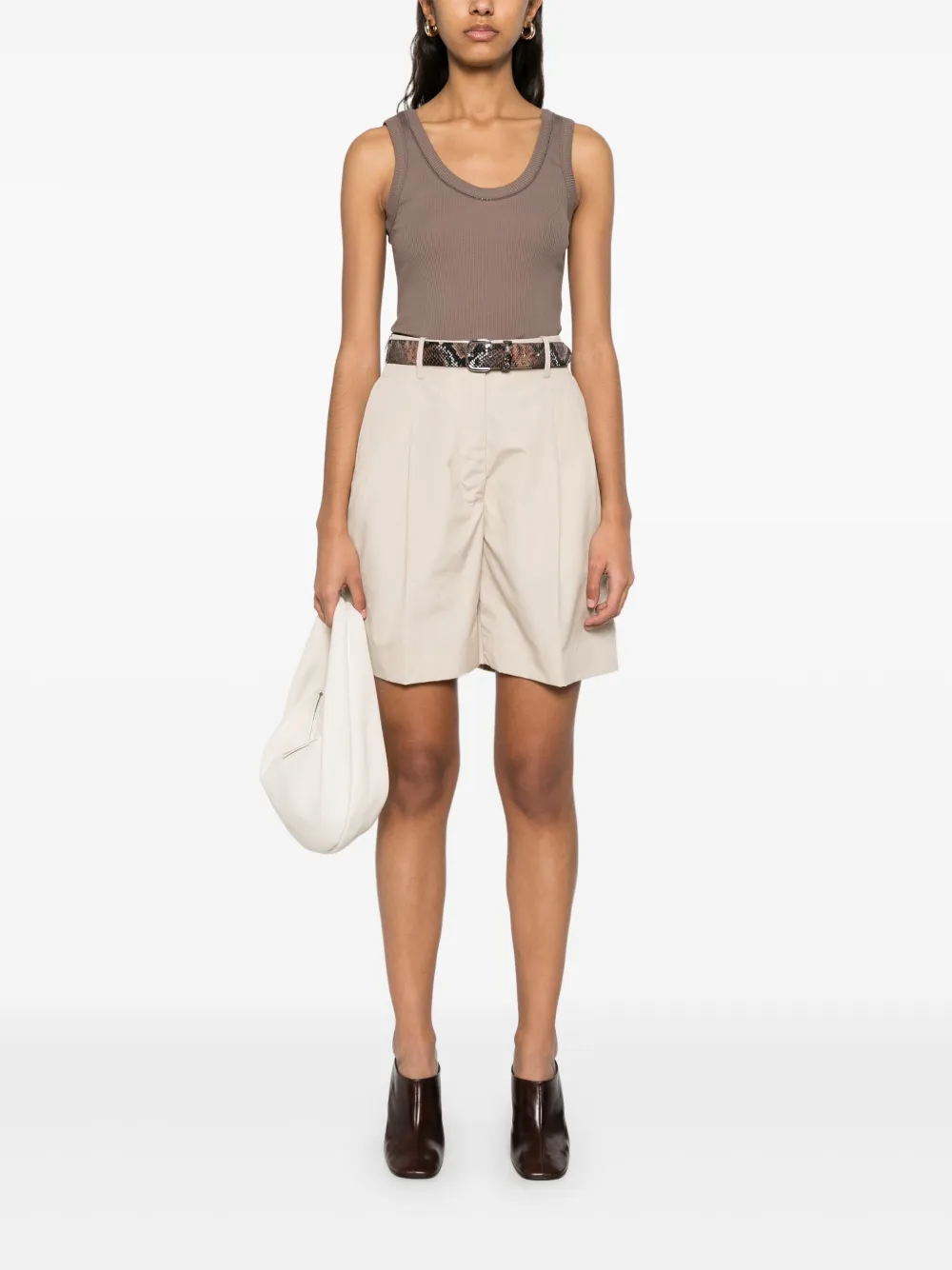 Brunello Cucinelli Geribbelde tanktop - Bruin