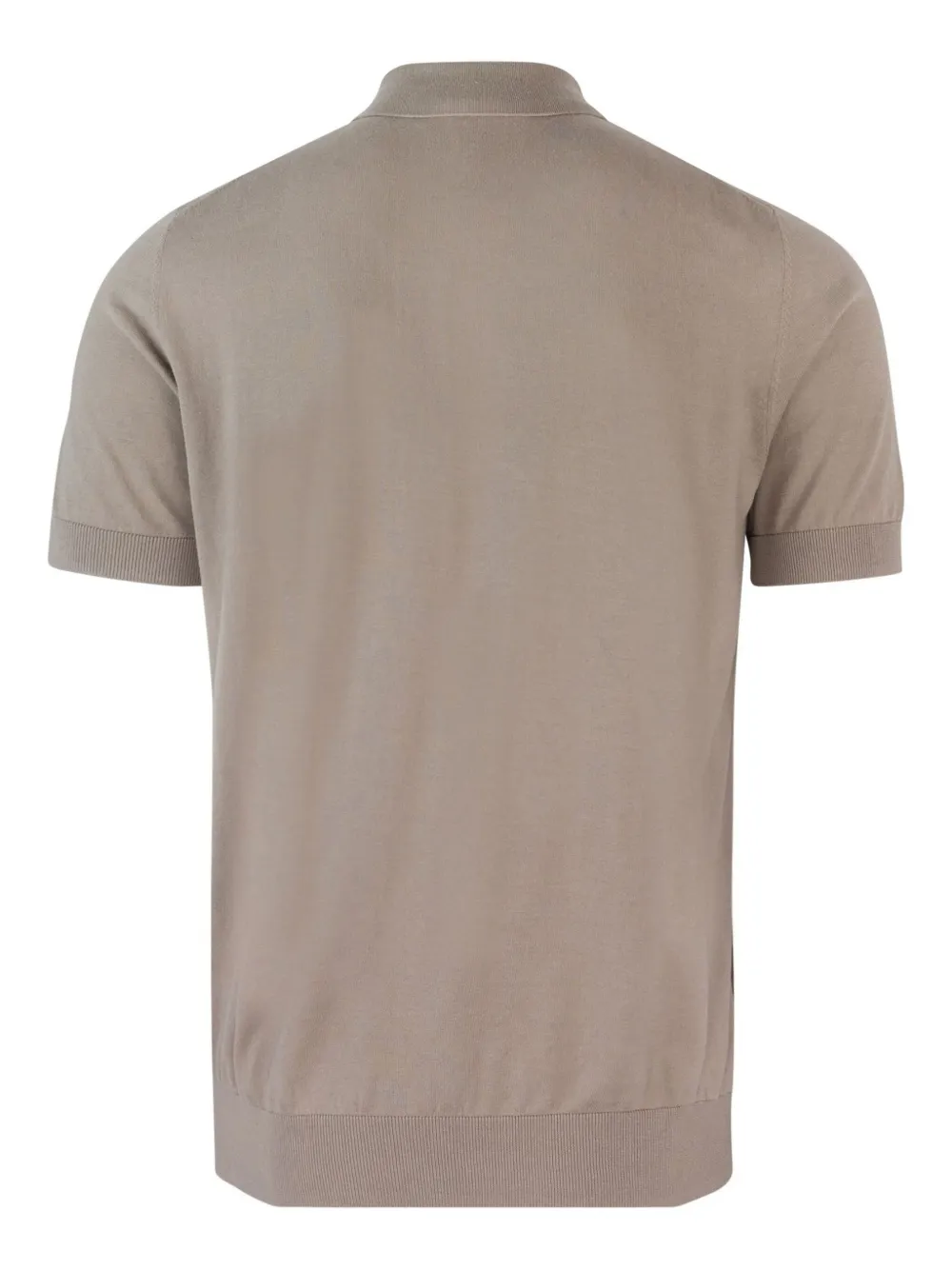 Paolo Pecora Fijngebreid poloshirt - Beige