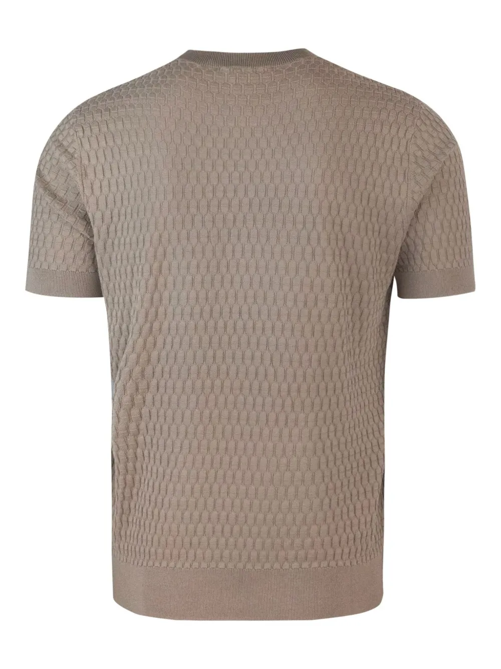 Paolo Pecora T-shirt met jacquard - Beige