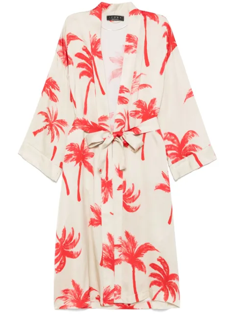kaos abrigo con palmeras estampadas