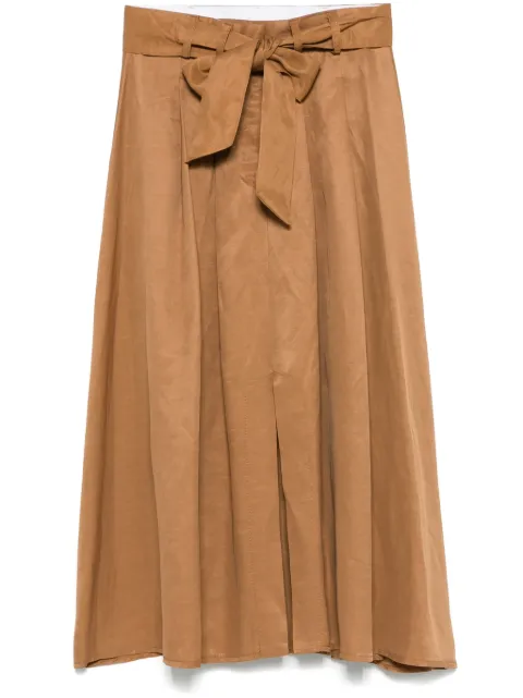 kaos falda midi con diseño plisado