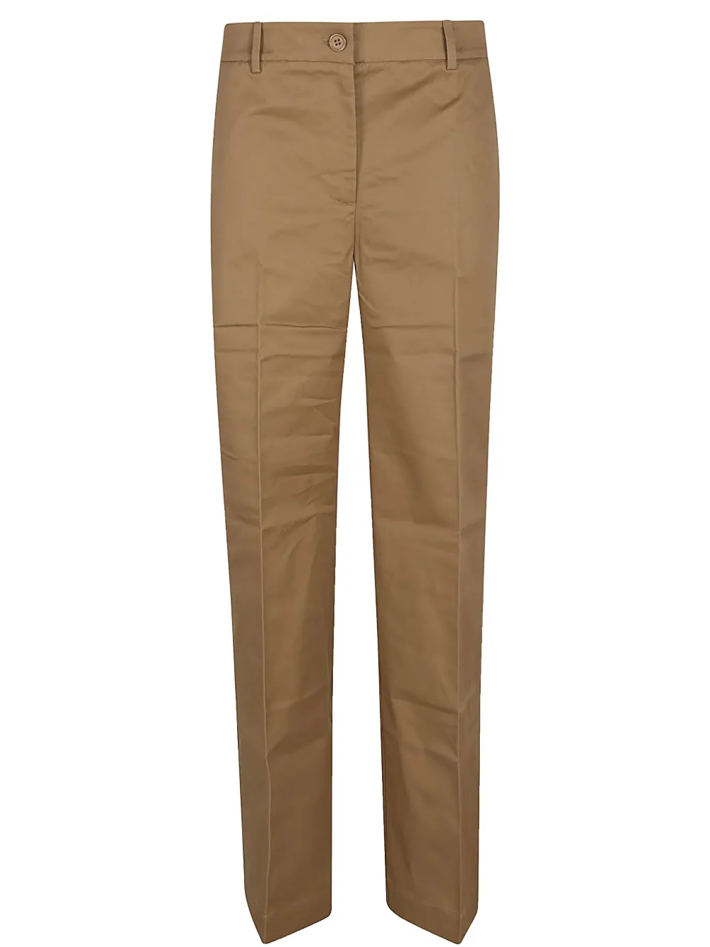 P.a.r.o.s.h Tailored Trousers With Front Crease And Belt Loops In Brown