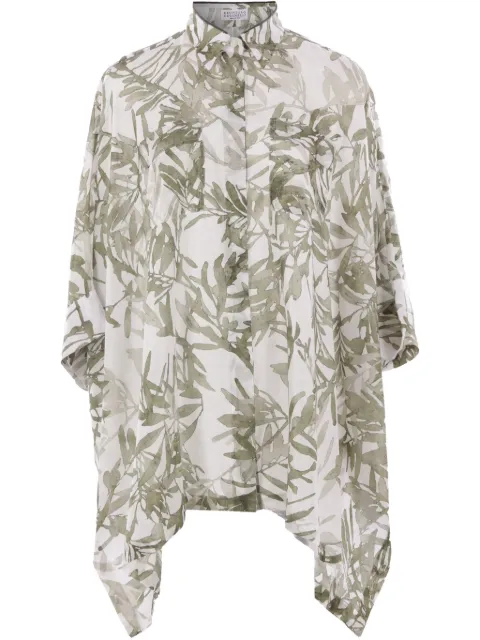 Brunello Cucinelli printed silk shirt