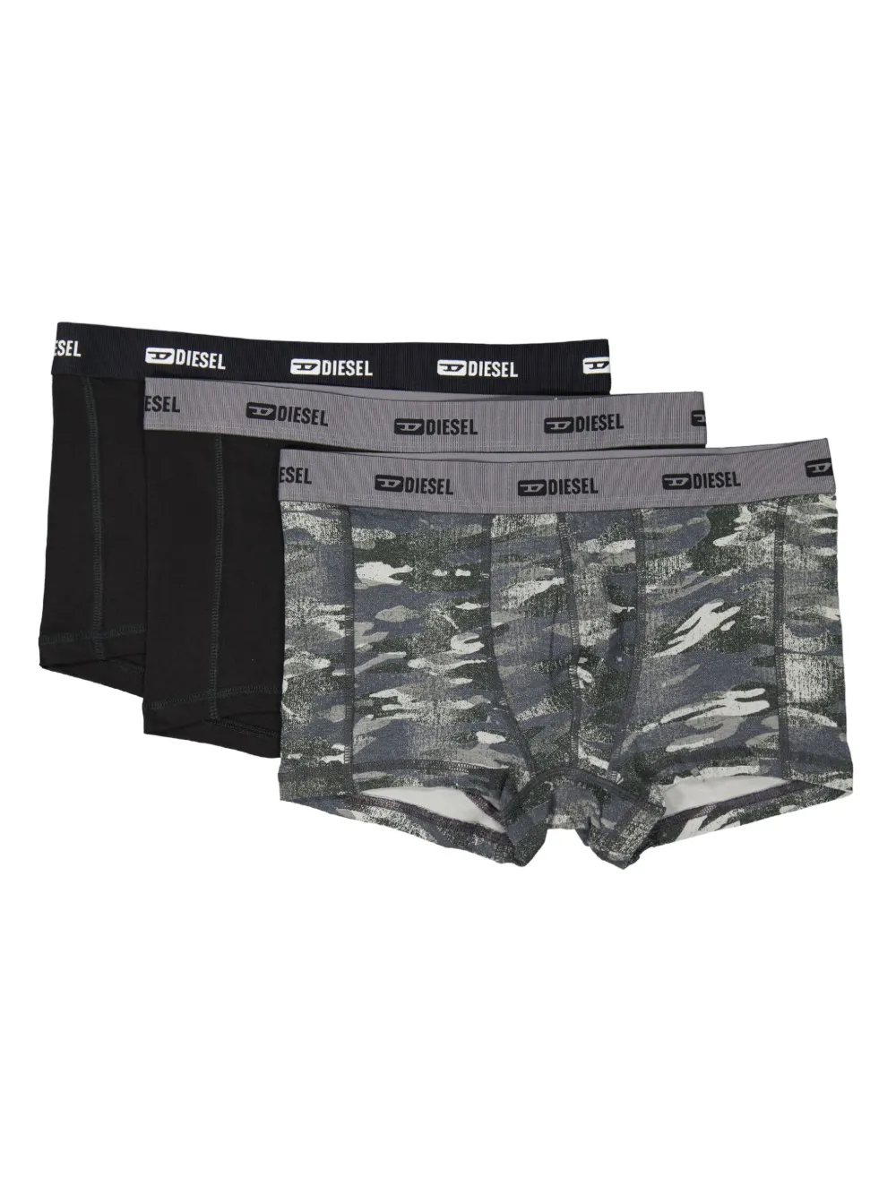 Diesel set de  tres bóxeres con logo estampado | negro | Image 1