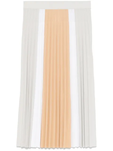 MRZ plissé colourblock midi skirt