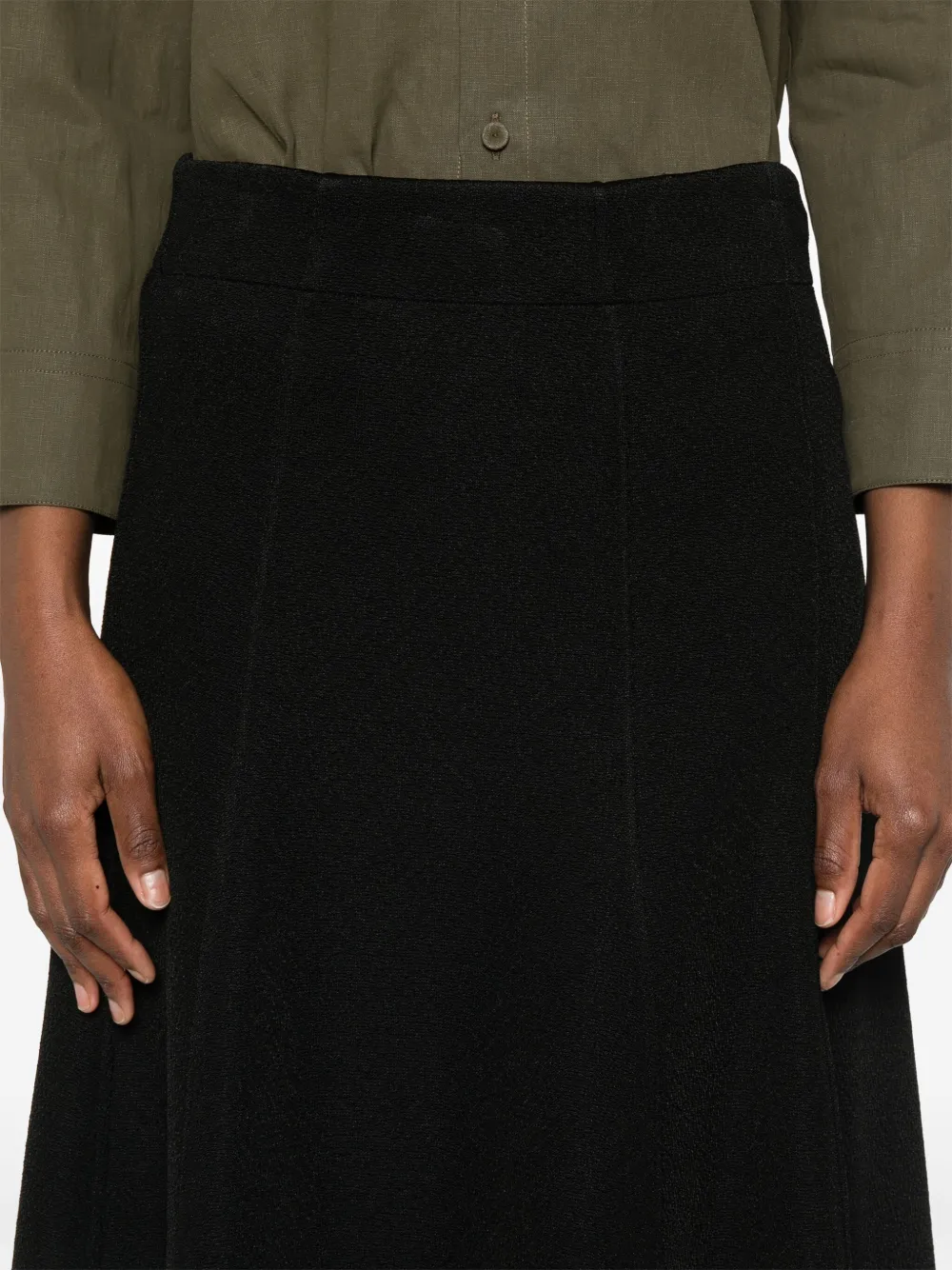 Jil Sander Flared midi-rok Zwart
