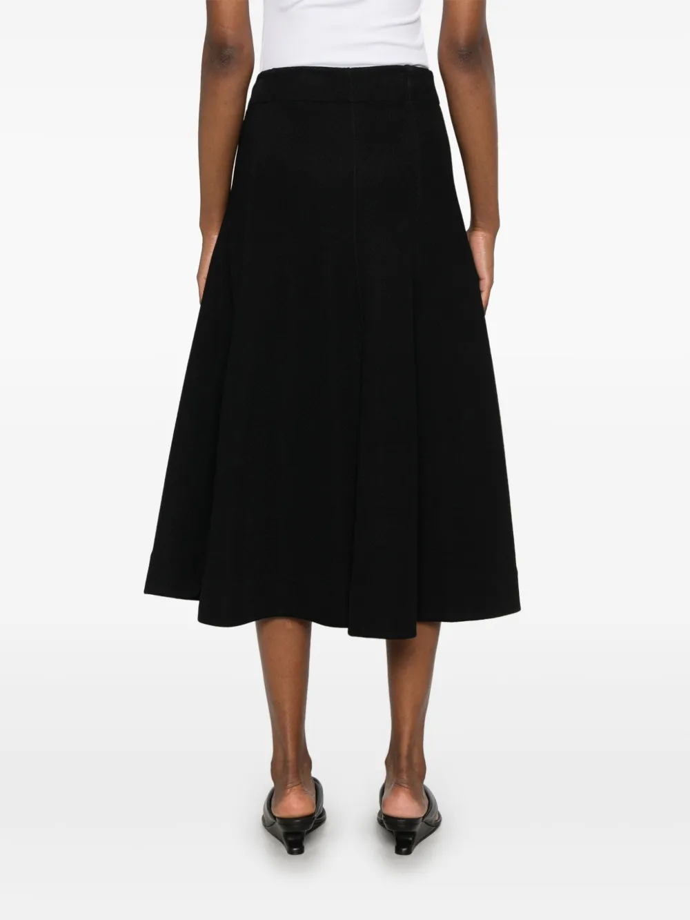 Jil Sander Flared midi-rok Zwart