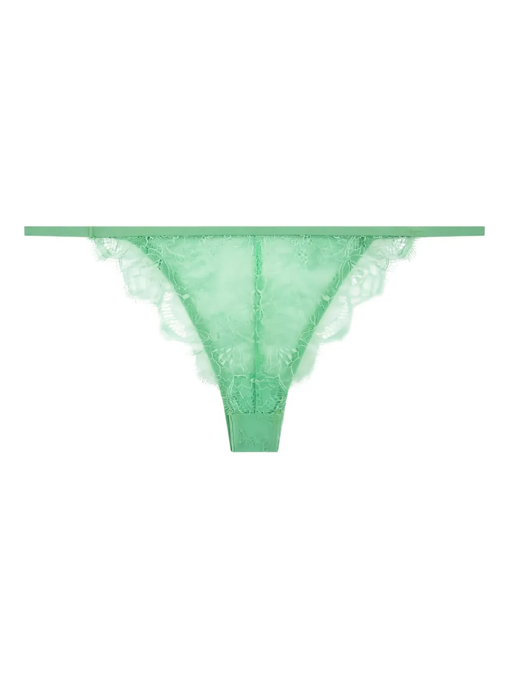 Love Stories lace-trimmed thong | Green | Image 1