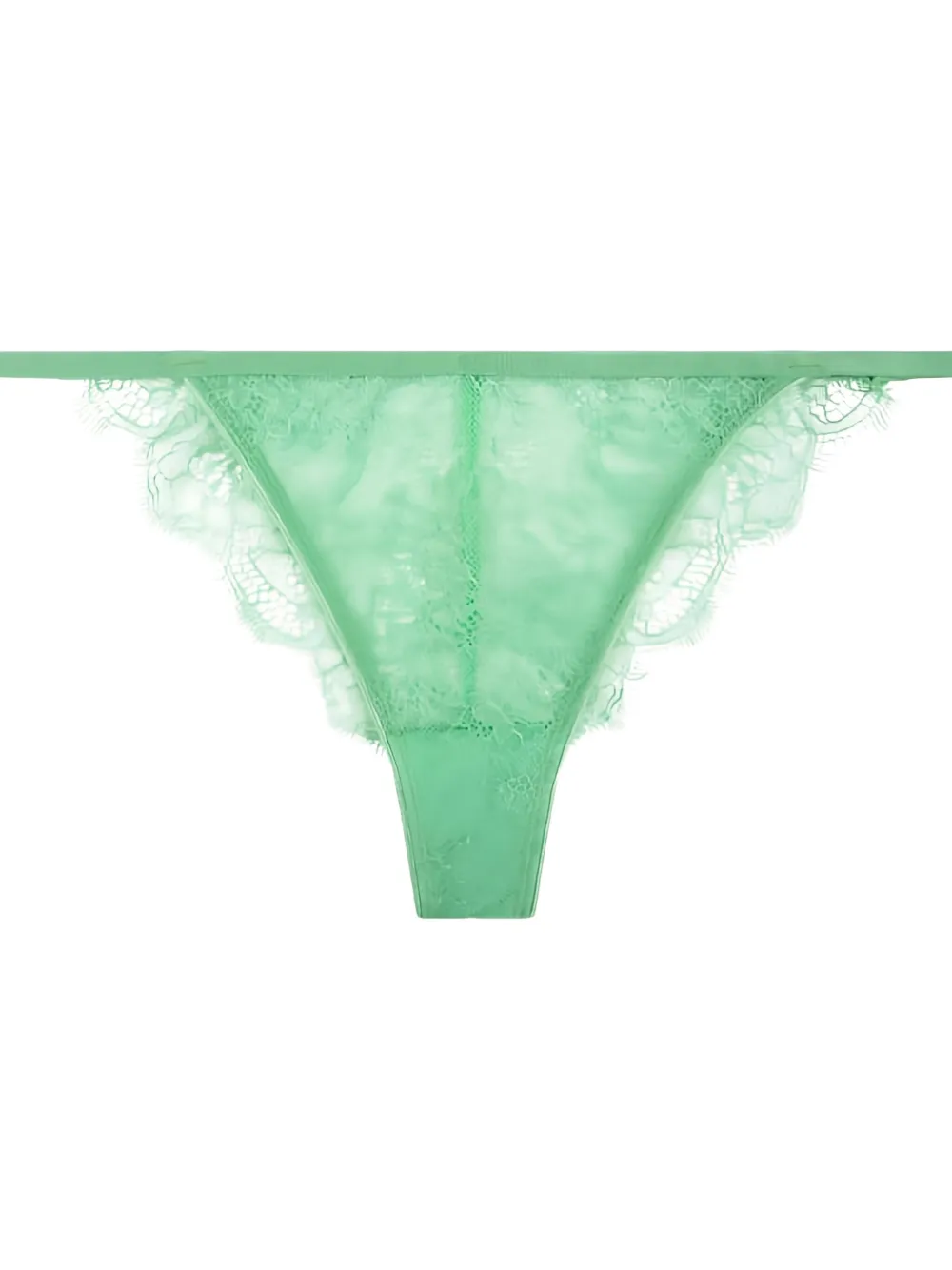 Love Stories lace-trimmed thong - Groen