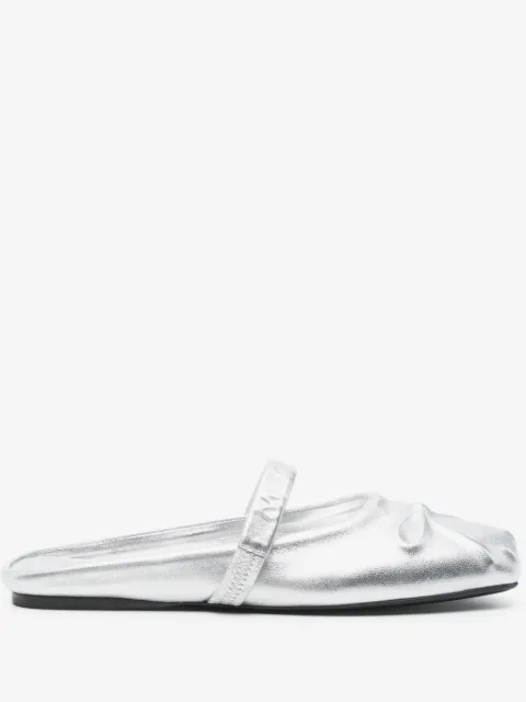 Marni slippers con efecto metalizado