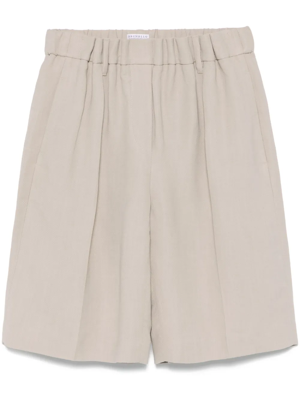 Brunello Cucinelli Shorts met elastische taille Bruin