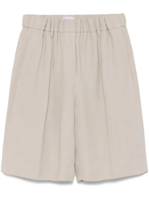 Brunello Cucinelli bermudas con pretina elástica