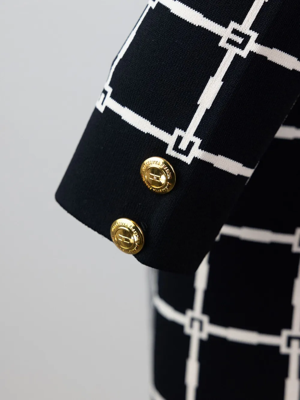 Elisabetta Franchi Jurk met logo-jacquard Zwart