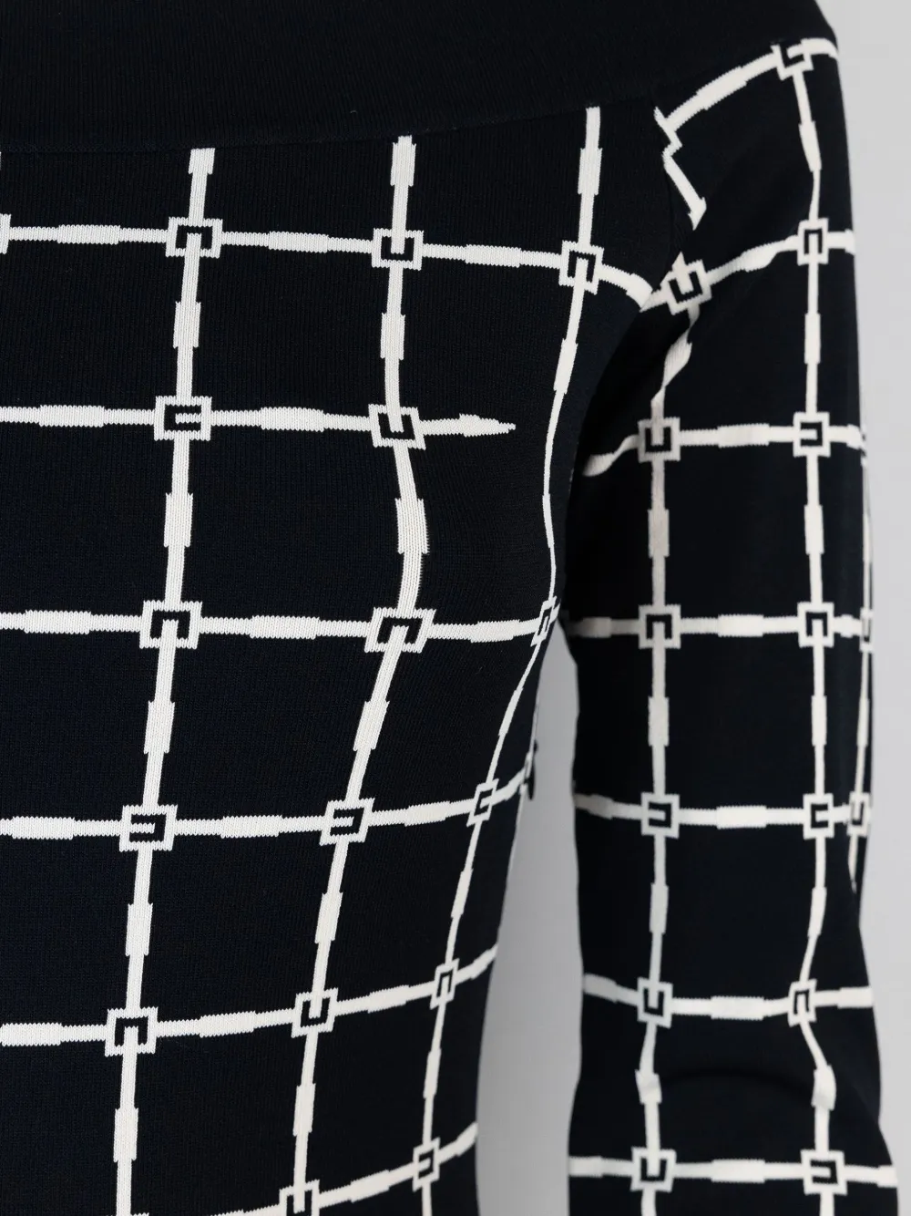 Elisabetta Franchi Jurk met logo-jacquard Zwart