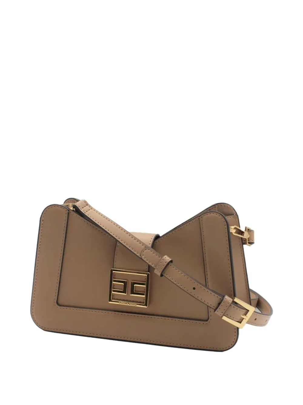 ELISABETTA FRANCHI LOGO-BUCKLE SHOULDER BAG