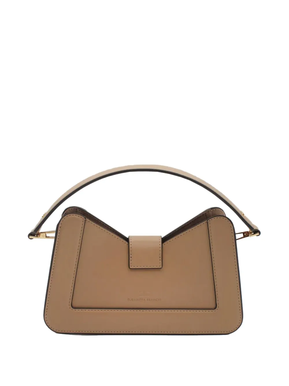 Elisabetta Franchi logo-buckle shoulder bag - Bruin