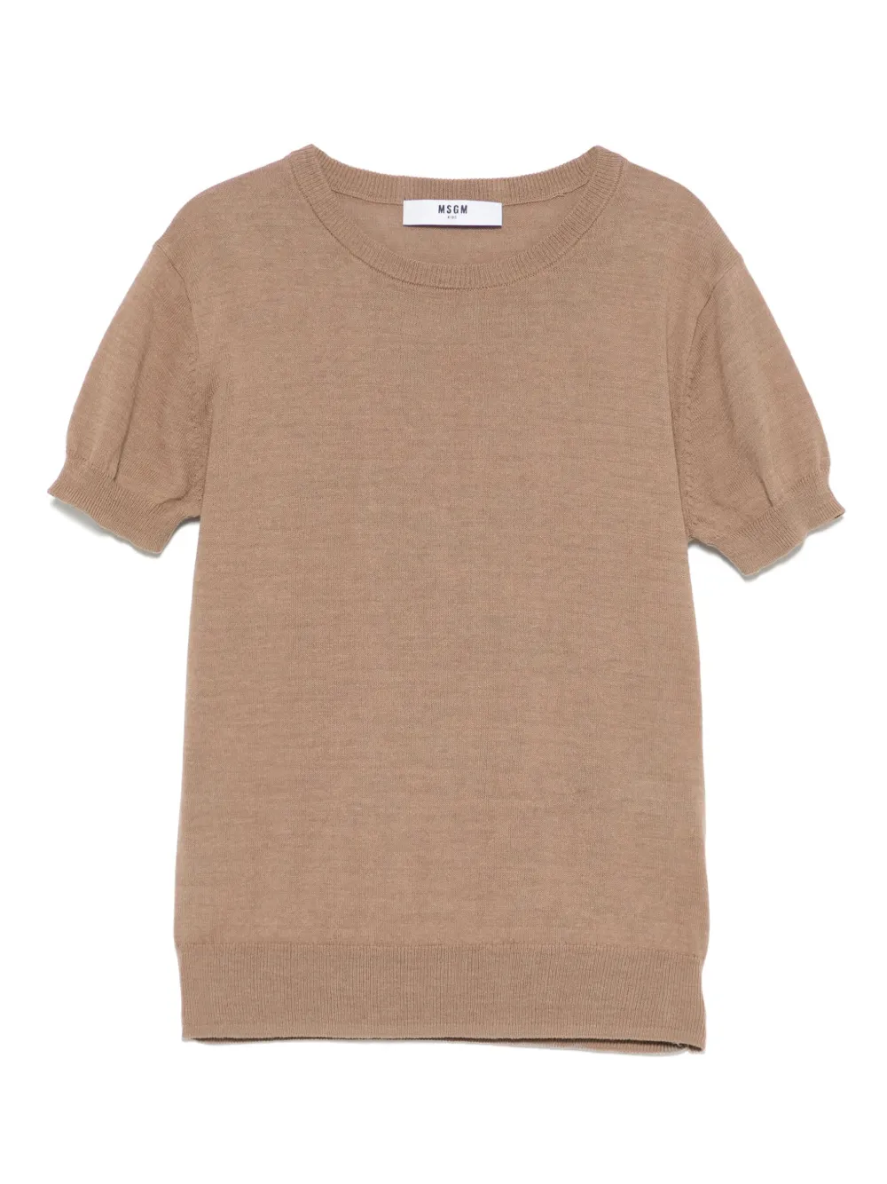 MSGM Kids Katoenen T-shirt Bruin