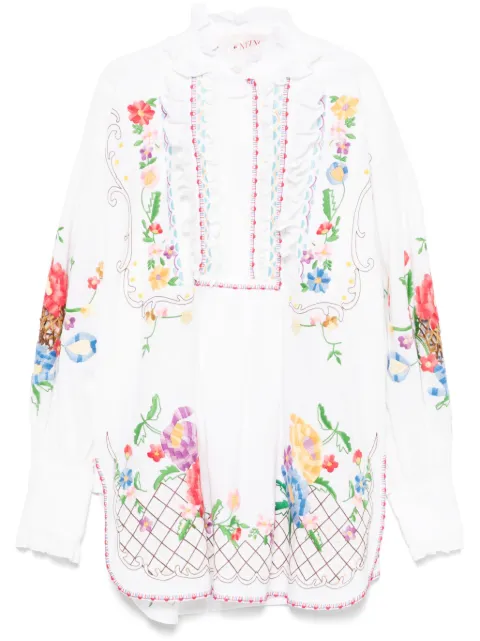 Valentino Garavani floral-embroidered mini dress