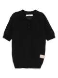 MSGM Kids fine-knit polo shirt - Black