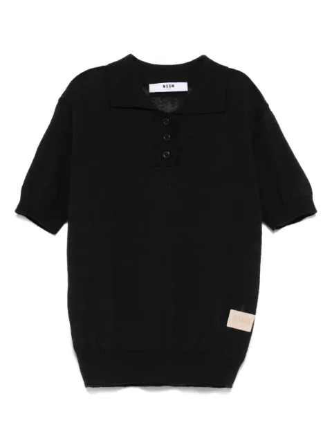 MSGM Kids fine-knit polo shirt
