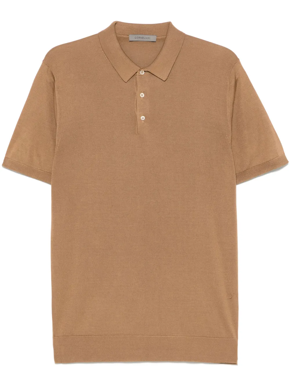 fine-knit polo shirt