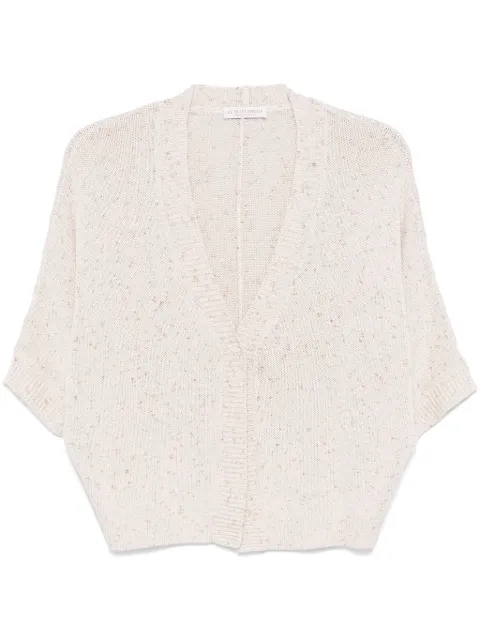 Le Tricot Perugia lurex-detail cardigan