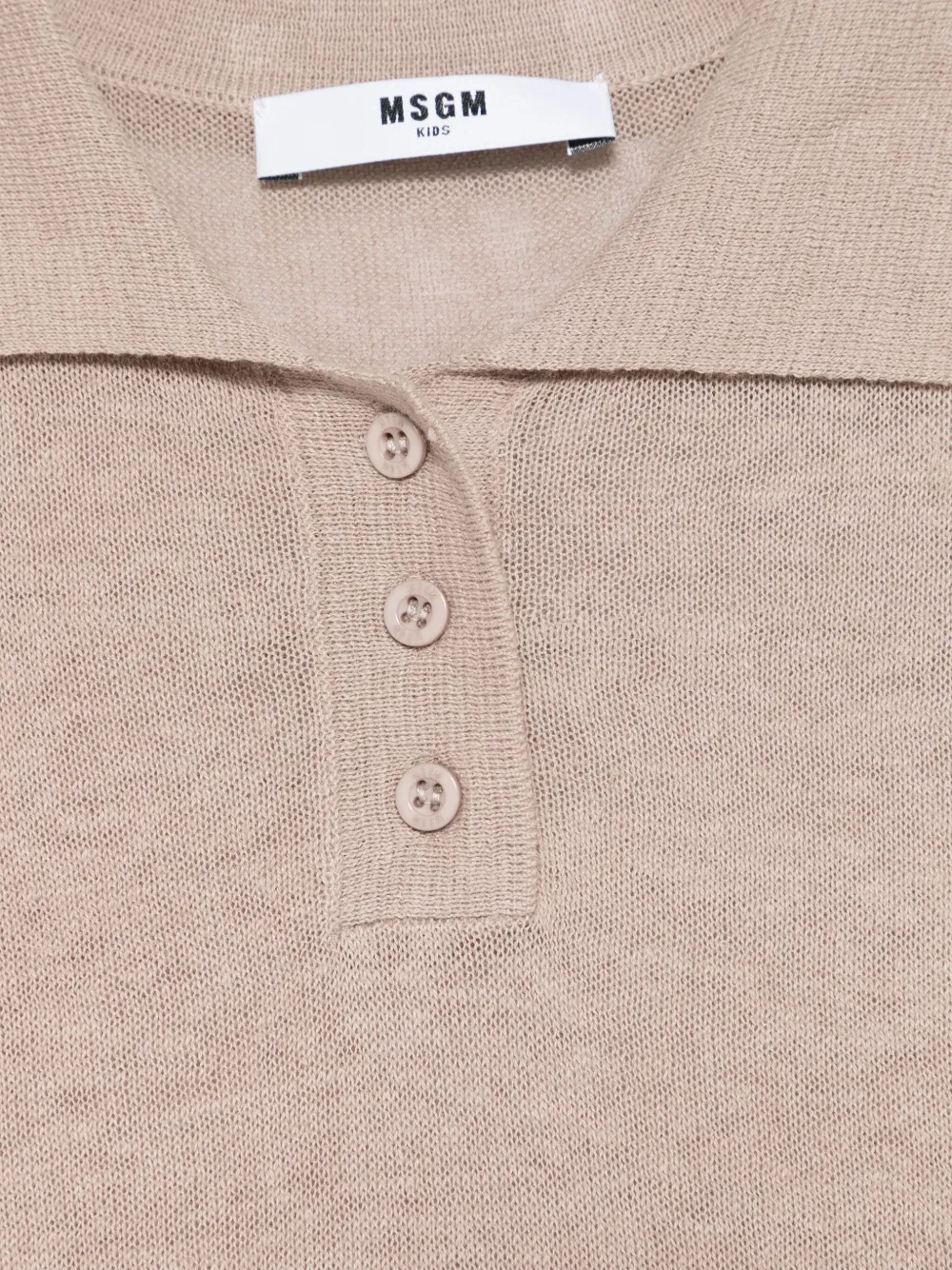MSGM Kids Fijngebreid poloshirt Grijs