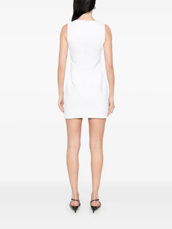 Elisabetta Franchi floral-charm Crepe Mini Dress | White