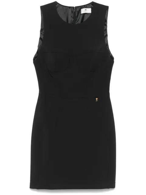 Elisabetta Franchi floral-charm crepe mini dress