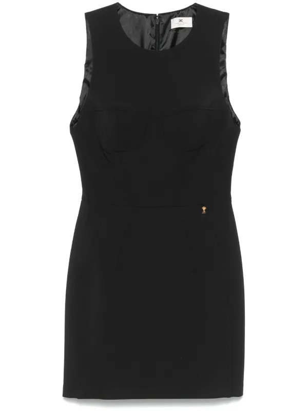 【ELISABETTA FRANCHI】ボディス＆フローラルチャーム ドレス Elisabetta Franchi フローラルチャーム ミニドレス | ブラック