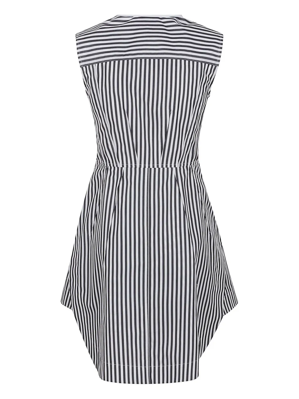 Sportmax striped button-up dress - Zwart