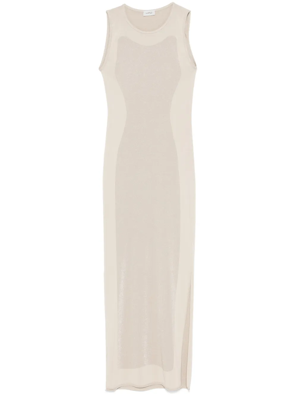 lamé-detailed maxi dress