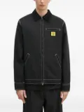 ICECREAM contrast-stitch corduroy-collar jacket - Black