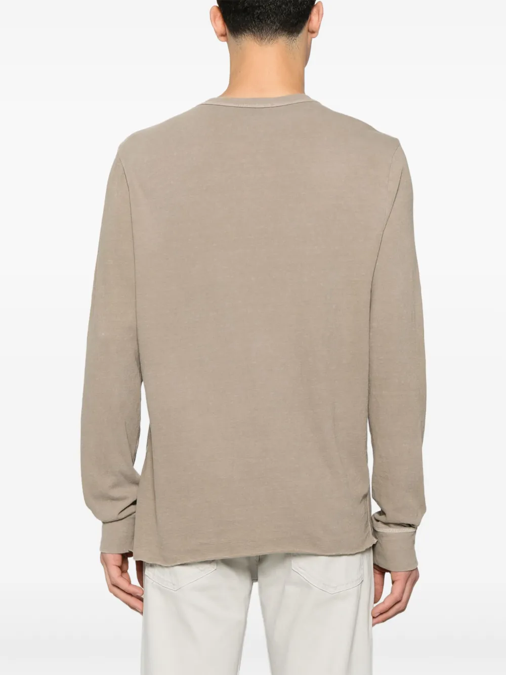 James Perse Jersey Henley T-shirt Groen