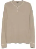 James Perse jersey Henley T-shirt - Green