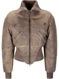 KNWLS washed bomber jacket - Brown