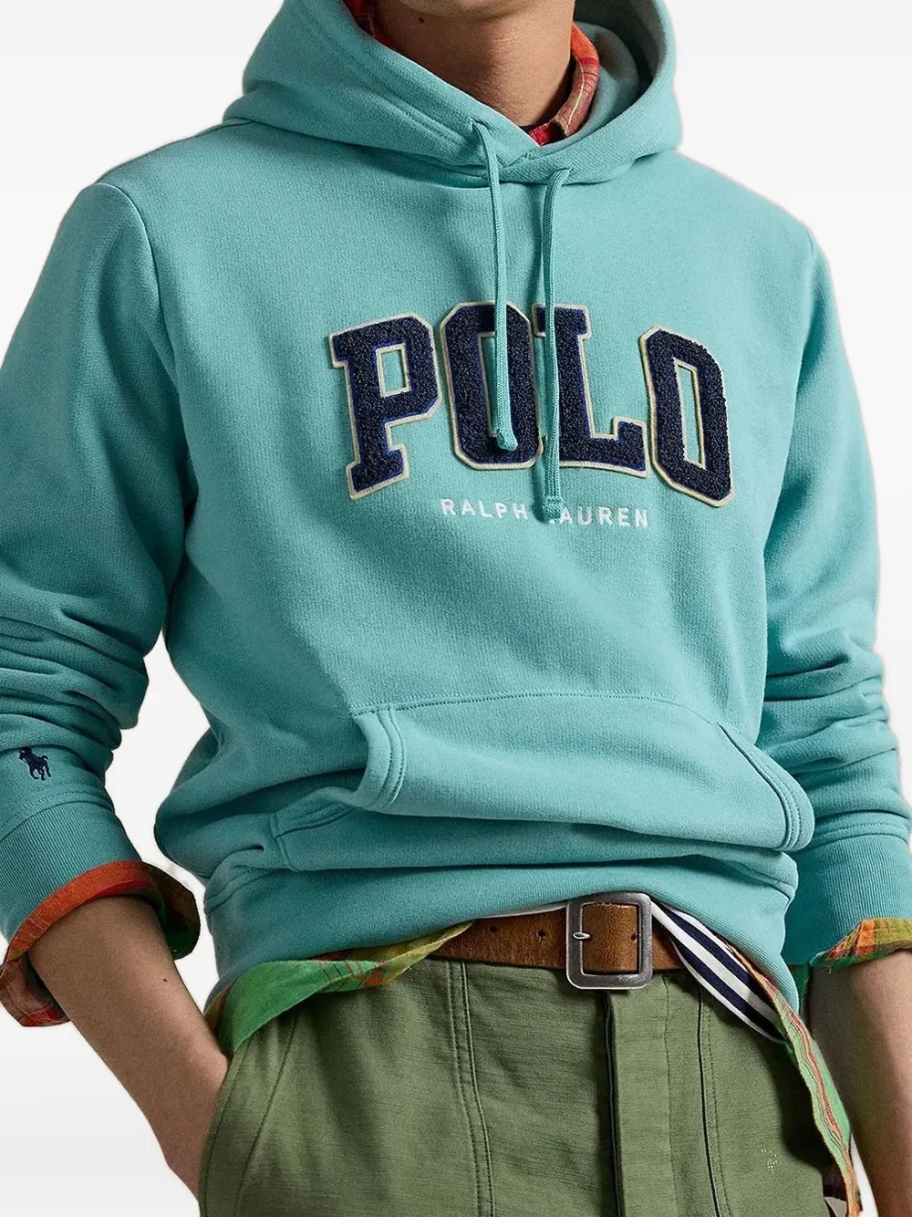 Polo Ralph Lauren logo-applique hoodie Blauw