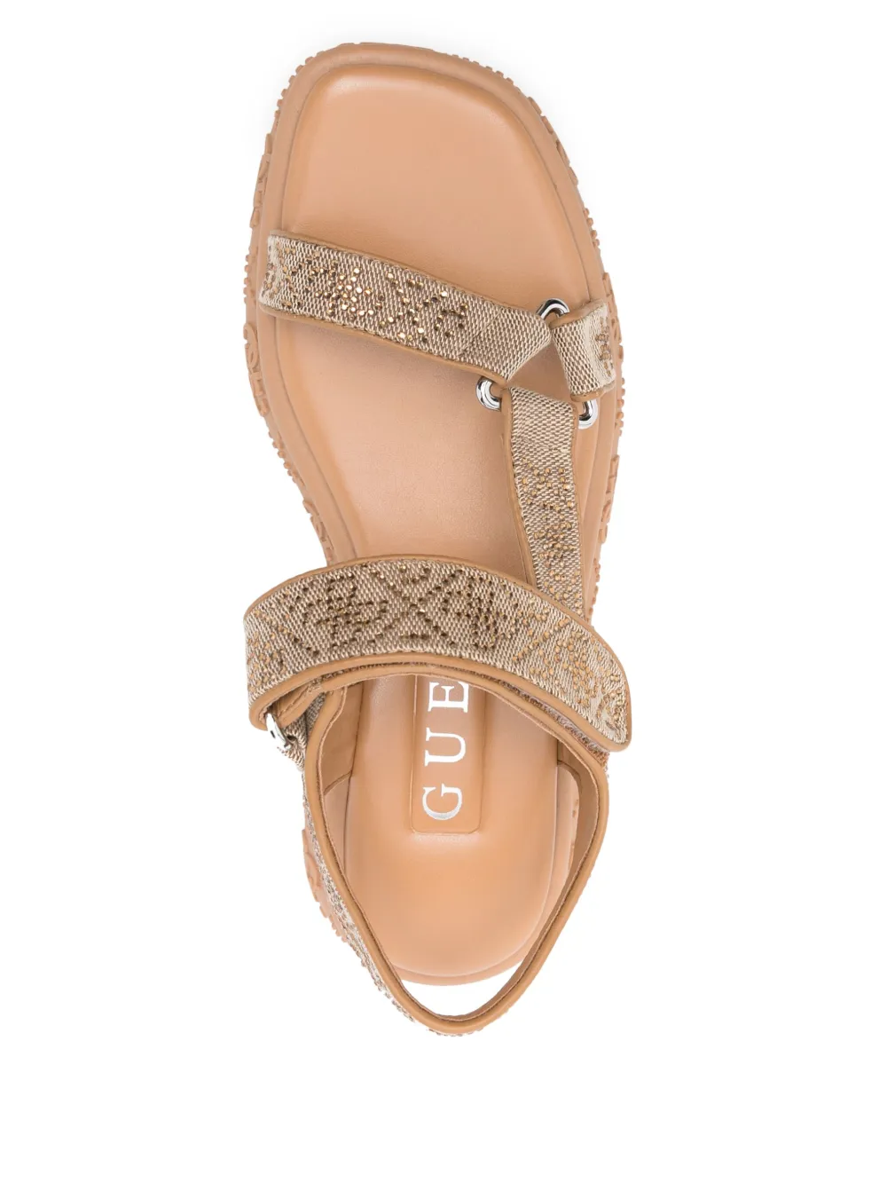 GUESS USA Sandalen verfraaid met kristallen Beige