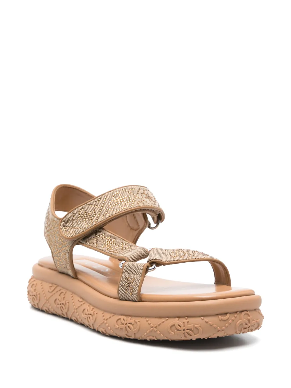 GUESS USA Sandalen verfraaid met kristallen - Beige