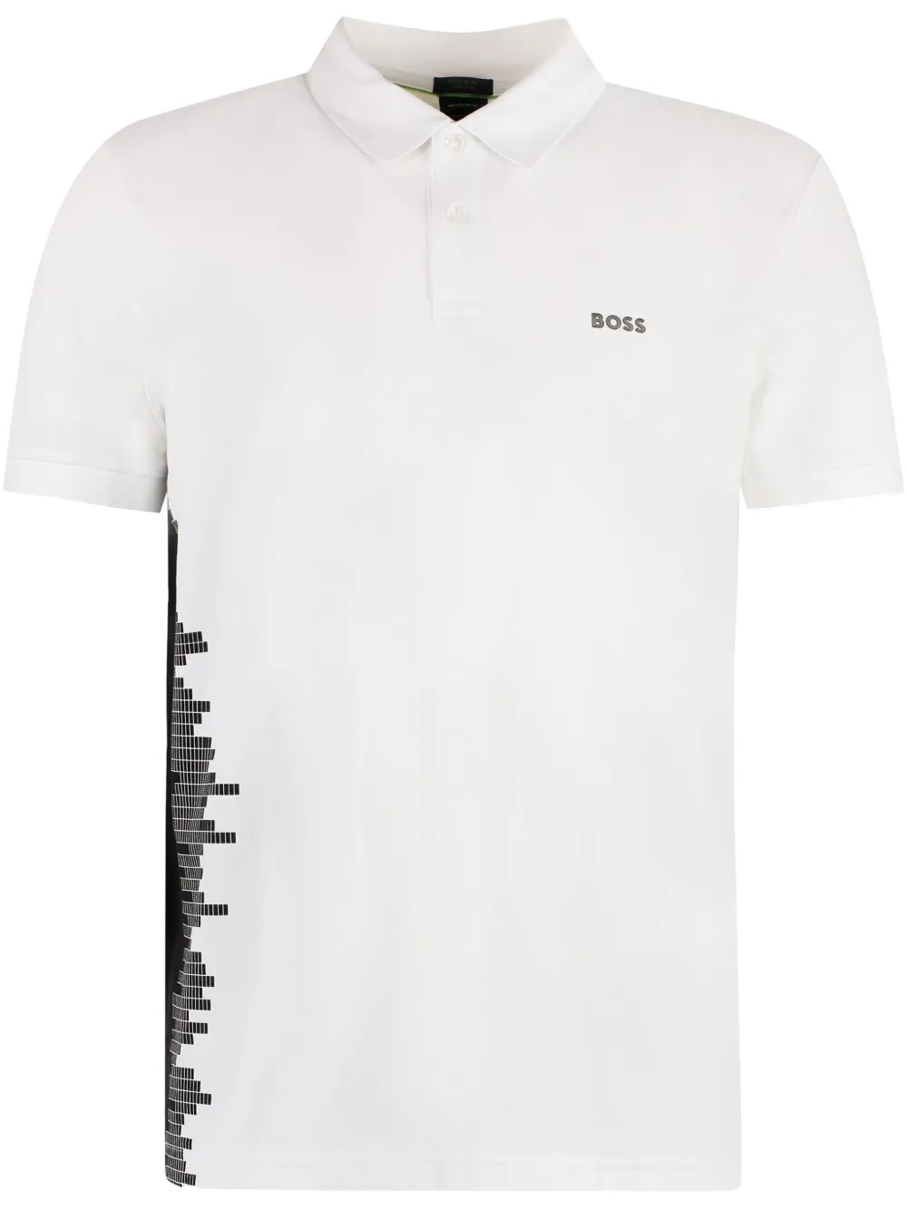 BOSS Poloshirt met logoprint Wit