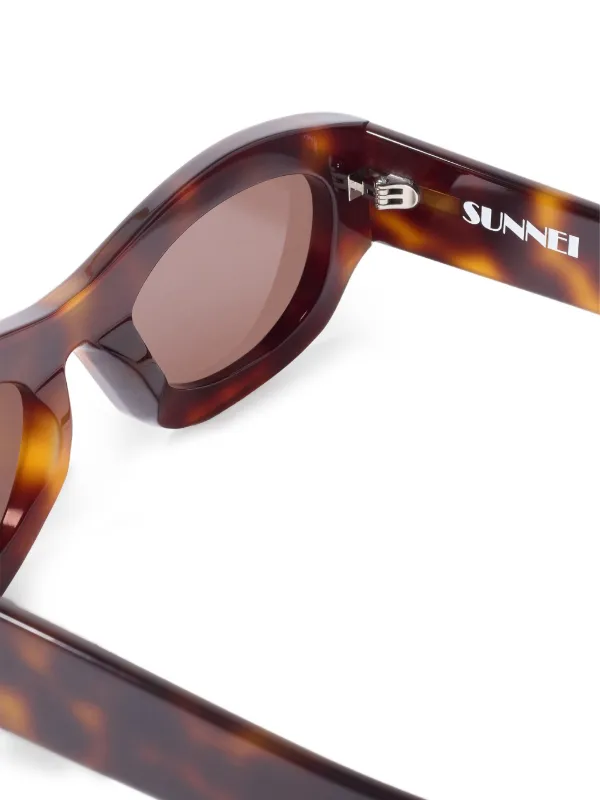 ソワーニュSOlNE Sunnei geometric-frame Sunglasses | Brown | FARFETCH TR